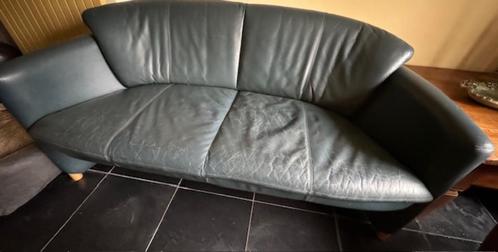 Leolux bankstel, Huis en Inrichting, Banken | Bankstellen, Gebruikt, Vierpersoons of meer, Hout, Leer, Ophalen