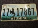 Kentekenplaat licenseplate Wyoming 6 USA, Verzenden, Gebruikt, Auto's