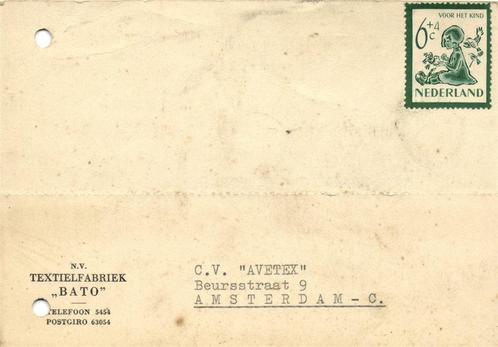 NV Textielfabriek BATO, Enschede - 11.1950 - briefkaart, Postzegels en Munten, Brieven en Enveloppen | Nederland, Briefkaart, Ophalen of Verzenden
