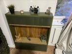 Met de hand gemaakte kast groen en hout, Ophalen, Zo goed als nieuw