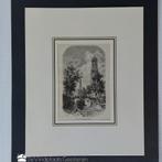 Gravure Oude Gracht met Dom te Utrecht, Antiek en Kunst, Ophalen of Verzenden