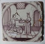 Antieke tegel Johannes de Doper, ca. 1700, Verzenden