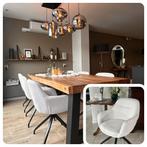 6 Royale ivoor - draaibare eetkamerstoelen- fotoshoot, Ophalen, Draaibare stoelen creme ivoor kick collection, Zo goed als nieuw