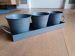 Kweetpotjes kruiden set van 3, Minder dan 30 cm, Minder dan 60 cm, Rond, Ophalen of Verzenden