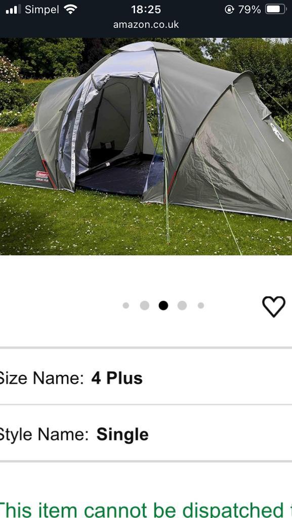 Tent Coleman vis a vis met grote luifel en camping stoelen, Caravans en Kamperen, Tenten, tot en met 4, Zo goed als nieuw, Ophalen of Verzenden