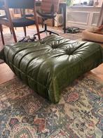 Togo Ligne Roset groen leer - Pouf, Ophalen, Ligne Roset Pouf, Leer, Zo goed als nieuw