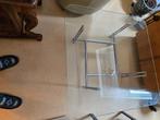 Mooie zware glazen salontafel 100x100, Ophalen, Gebruikt, 100 tot 150 cm, Vierkant