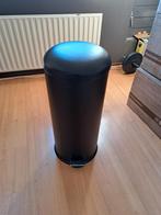 Zwarte Brabantia pedaalemmer 30L, Ophalen, Gebruikt, Metaal, Minder dan 50 cm