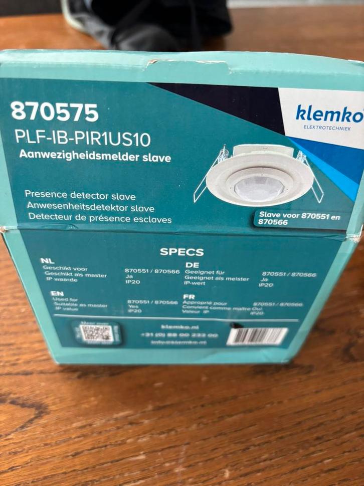 2x Klemko aanwezigheidssensoren, Doe-het-zelf en Verbouw, Elektra en Kabels, Zo goed als nieuw, Overige typen, Verzenden