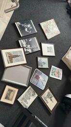 11 items o.a. prenten, foto’s, lijsten, spiegel in één koop, Ophalen
