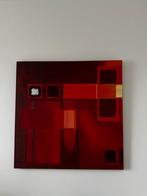 Tork Norrsken - Geometrical Poesie - Rood Reliëf, Antiek en Kunst, Ophalen