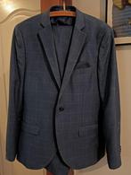 Mooi blauw geruit pak, maat 50/52. 1x gedragen, Angelo Litrico, Ophalen of Verzenden, Zo goed als nieuw, Maat 48/50 (M)