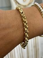 14k gouden armband jasseron schakel dik