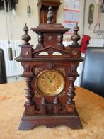 Oer 10671 antiek Frans houten tafelklokje met muziekdoosje, Ophalen