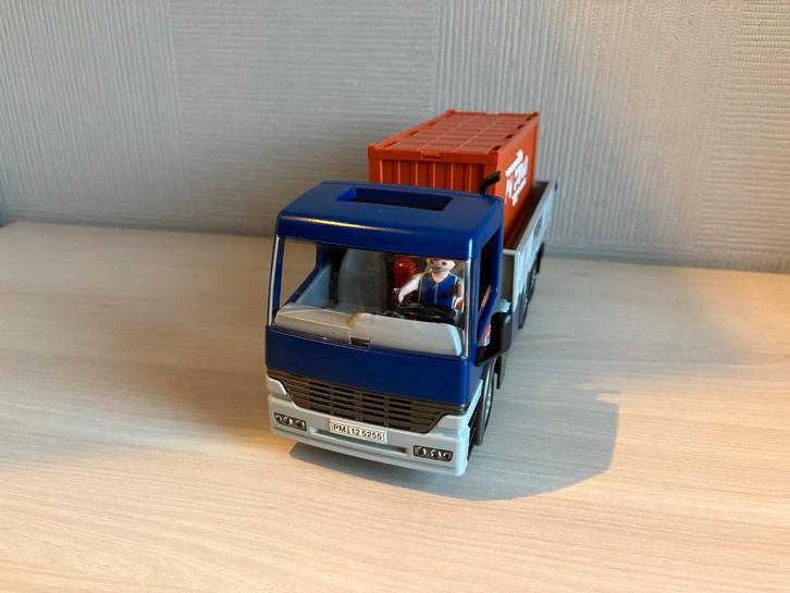 Vintage Playmobil Cargo Truck met Container - PM5255., Kinderen en Baby's, Speelgoed | Playmobil, Gebruikt, Ophalen of Verzenden