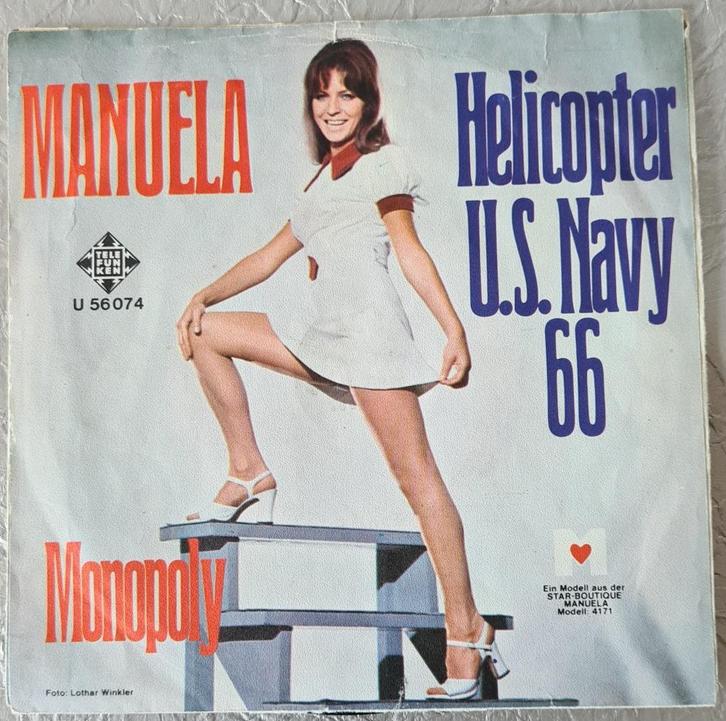 VINYL SINGLE MANUELA - HELICOPTER U.S. NAVY 66, Cd's en Dvd's, Vinyl Singles, Gebruikt, Single, Pop, 7 inch, Ophalen of Verzenden