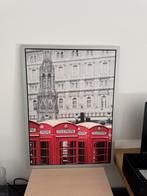 Londen rode telefooncel canvas poster, Huis en Inrichting, Ophalen of Verzenden, Gebruikt, Foto of Poster