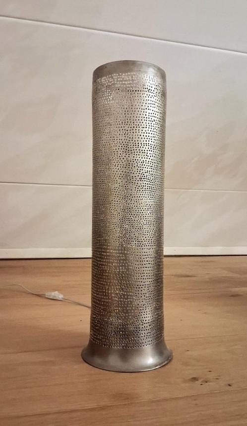 Filigrain oosterse vloerlamp Zenza verzilverd, gaatjeslamp, Huis en Inrichting, Lampen | Vloerlampen, Gebruikt, 150 tot 200 cm
