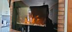 Wandkachel met kiezelstenen en vlam effect, Huis en Inrichting, Kachels, Elektrisch, Ophalen of Verzenden, Zo goed als nieuw, Hangend