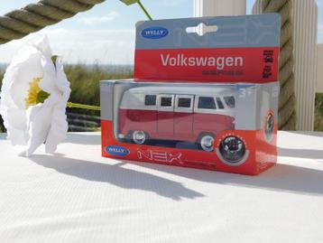 VOLKSWAGEN BUS.Miniatuur 1962 Classical Bus.Welly Modelwagen beschikbaar voor biedingen