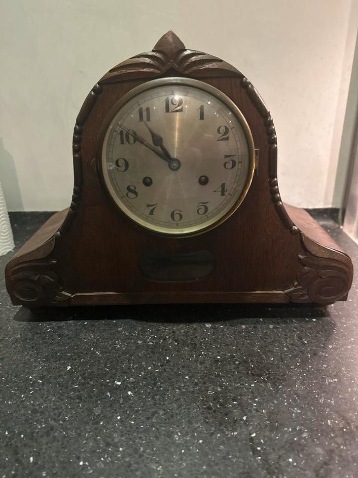 Antieke Mantelklok - Oude Klok, Antiek en Kunst, Antiek | Klokken, Ophalen of Verzenden