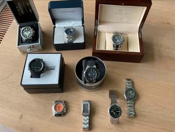 Colletie heren horloges 9x Officina, Seiko, Festina, Suunto beschikbaar voor biedingen