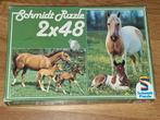 2 paarden puzzels, Ophalen, 10 tot 50 stukjes, Zo goed als nieuw, 4 tot 6 jaar