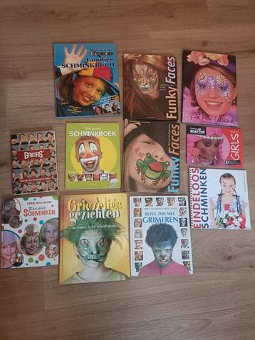 Groot pakket schmink boeken oa. Funky faces beschikbaar voor biedingen