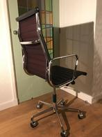 Vitra Eames Aluminium stoel EA 119 EA119 zwart leer chroom, Gebruikt, Zwart, Ophalen