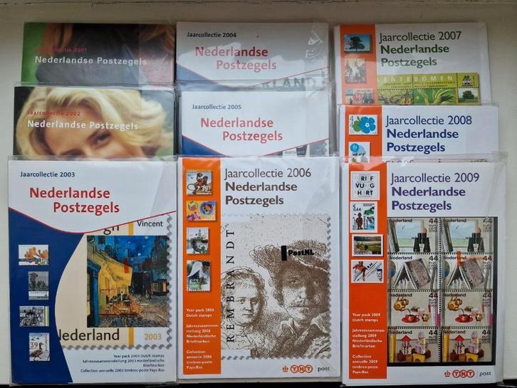 Nederland jaarcollecties 2001 tm 2009. Compleet. €380,-, Postzegels en Munten, Postzegels | Nederland, Postfris, Na 1940, Ophalen of Verzenden