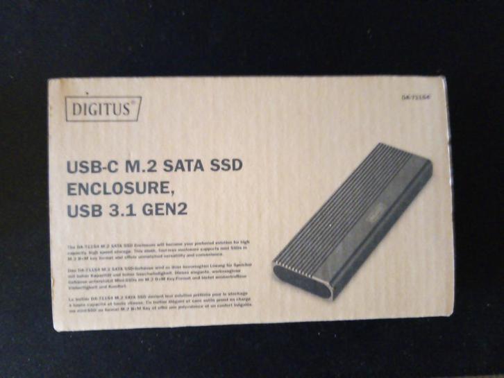 Digitus DA-71154 sata usb 3.1 m.2 ssd behuizing, Computers en Software, Dockingstations, Nieuw, Harde schijf, Ophalen