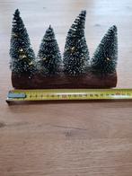 Kerstbomen tafereeltje inclusief verlichting ca 20 cm breed, Ophalen of Verzenden, Gebruikt