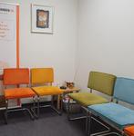 Laatste 2 blauwe Zuiver Ridge Rib eetkamerstoelen, Huis en Inrichting, Stoelen, Ophalen, Gebruikt, Overige kleuren, Metaal