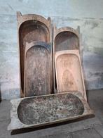 Oude brocante houten trog sober wonen aura peeperkorn, N, N, Ophalen of Verzenden, N