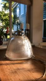 Mooie, industriële glazen hanglamp, Huis en Inrichting, Lampen | Hanglampen, Ophalen, Glas, Industrieel, modern, 50 tot 75 cm