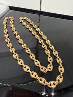 Prachtige 14 karaats gouden koffie bonen schakel ketting, Ophalen of Verzenden, Nieuw, Goud