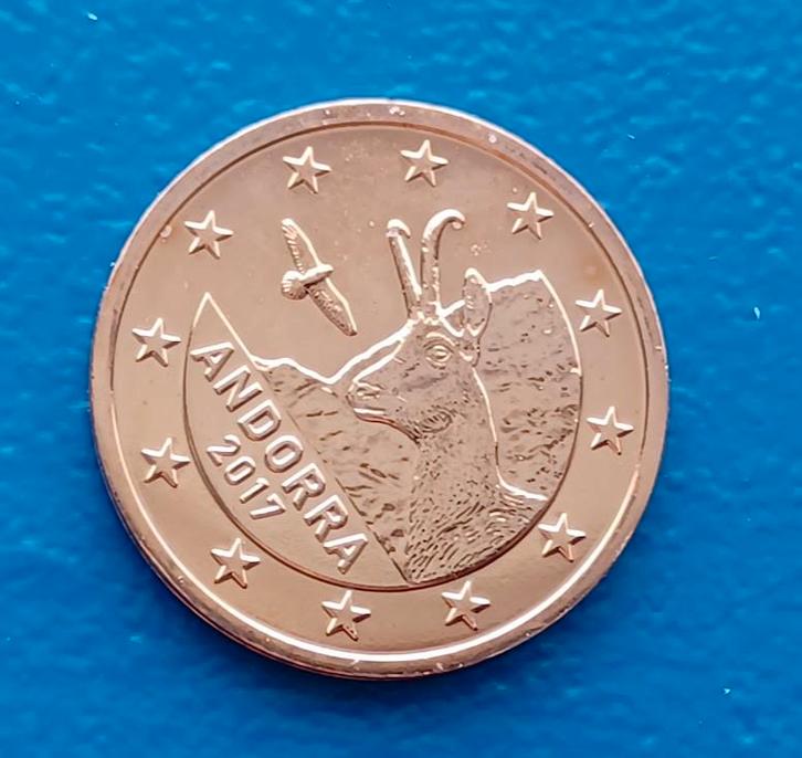 Andorra 2 Eurocent - 2017 UNC, Postzegels en Munten, Munten | Europa | Euromunten, Losse munt, 2 cent, Overige landen, Verzenden