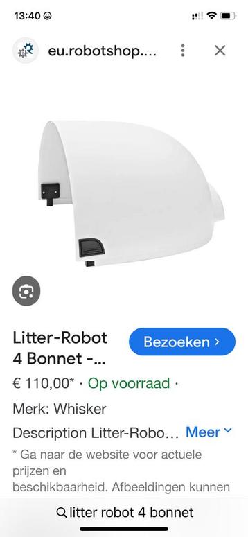 Litter robot 4  bonnet nieuw beschikbaar voor biedingen