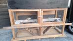 Dubbel konijnenhok, Dieren en Toebehoren, Knaagdieren en Konijnen | Hokken en Kooien, Ophalen, 110 cm of meer, Hok, 90 cm of meer