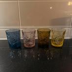 Glazen set 4-delig Hobstar Rainbow, Verzamelen, Glas en Borrelglaasjes, Ophalen, Zo goed als nieuw, Overige typen