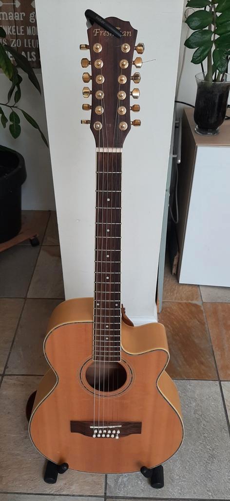 Freshman FA1AM12. 12 string akoestische gitaar, Muziek en Instrumenten, Snaarinstrumenten | Gitaren | Akoestisch, Zo goed als nieuw
