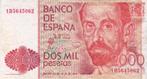 SPANJE 2000 PESETAS 1980 - 1983, Postzegels en Munten, Bankbiljetten | Europa | Niet-Eurobiljetten, Ophalen of Verzenden, Overige landen