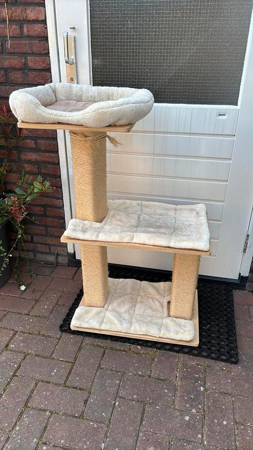 Katten krabpaal met mand TEAB, Dieren en Toebehoren, Krabmeubelen, Zo goed als nieuw, Ophalen