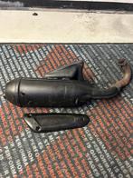 125/180 uitlaat met hitteschild, Fietsen en Brommers, Brommers | Tuning en Styling, Ophalen of Verzenden, Zo goed als nieuw