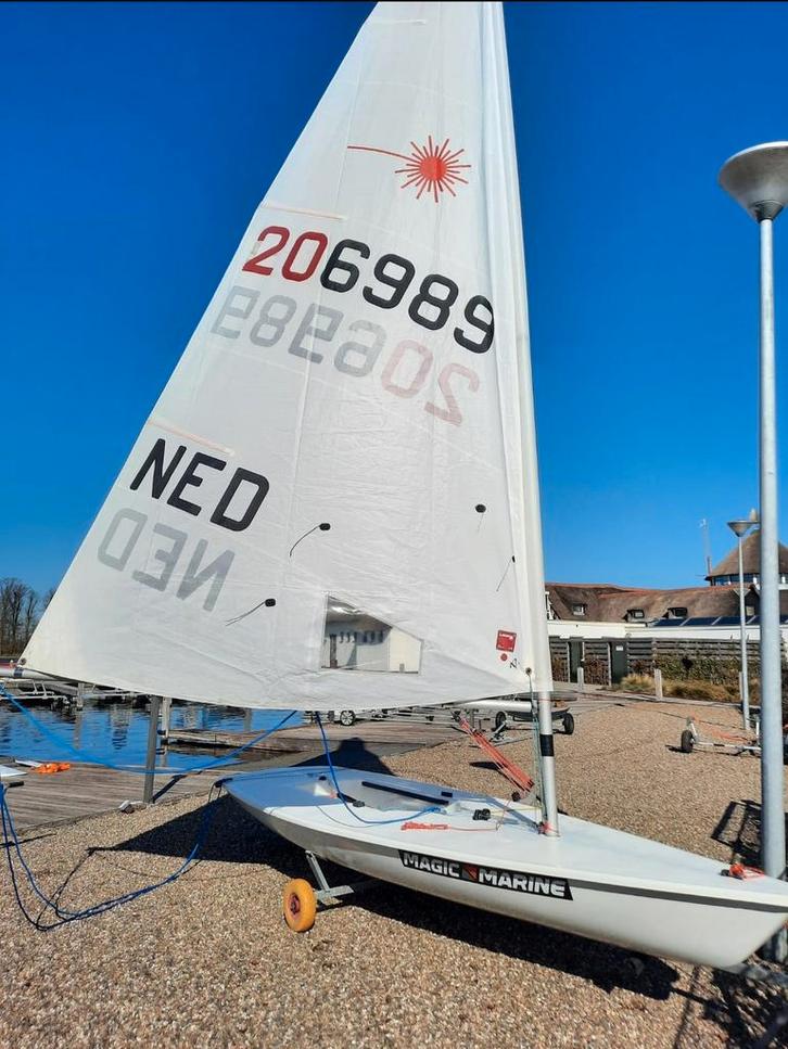 Laser XD Standaard met waltrailer, Watersport en Boten, Zeilen en Zeiltoebehoren, Gebruikt, Grootzeil, Minder dan 15 m², Ophalen of Verzenden