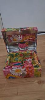 Metalen , kleurrijke opbergbox, Ophalen of Verzenden, Minder dan 50 cm, Minder dan 50 cm