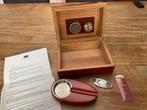 P.G.C. Hajenius – humidor, knipper & asbak, Ophalen, Zo goed als nieuw, Tabaksdoos of Verpakking