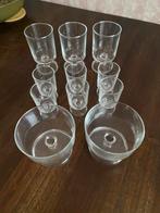 11 glazen van dezelfde serie, Verzamelen, Glas en Borrelglaasjes, Ophalen of Verzenden, Zo goed als nieuw, Overige typen