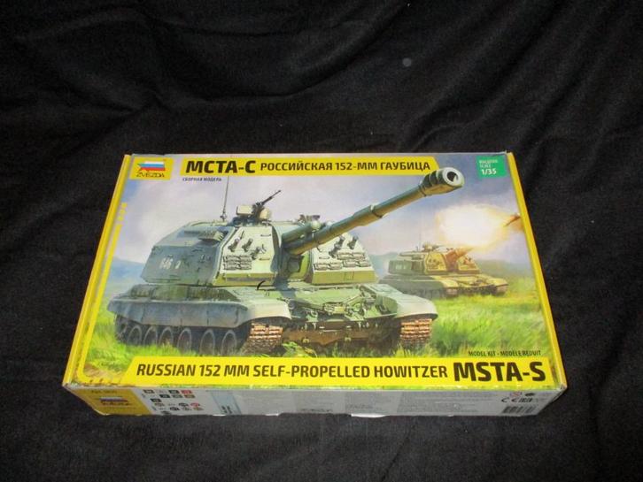 H-281,ZVEZDA 1-35,NO,3630,Msta-S Russian 152 mm Howitzer, Hobby en Vrije tijd, Modelbouw | Auto's en Voertuigen, Nieuw, Ophalen of Verzenden