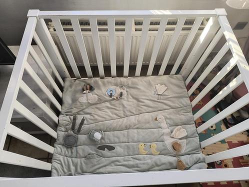 BABY BOX BOPITA + WIELTJES + KLEED VAN LITTLE DUTCH, Kinderen en Baby's, Boxen, Gebruikt, Rechthoekig, In hoogte verstelbaar, Boxkleed